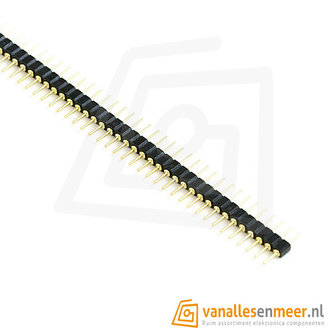 Header male 1x40 pins goud recht