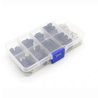 JST SM 2.54mm Connector Set &ndash; 200-delig &ndash; Male &amp; Female &ndash; 2/3/4/5 Pins + Terminals &ndash; In Opbergdoos