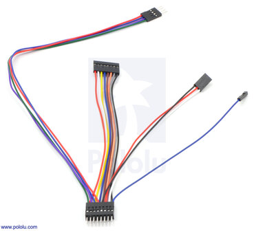 2,54 mm Dupont Krimpconnectorbehuizing: 1x6-Pins &ndash; 10 stuks &ndash; Pololu-1905