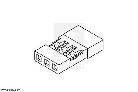 JR Connector Pack, Female &ndash; 3 JR-connectoren + reservepinnen &ndash; 22‑26 AWG  pololu-1924