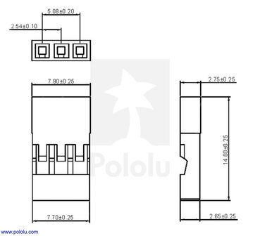 JR Connector Pack, Male &ndash; 3 Compleet JR Connectors + Reservepinnen&ndash; 22‑26 AWG  pololu-1925
