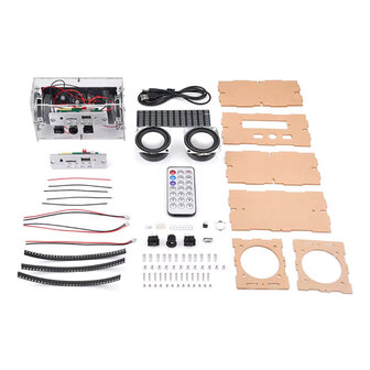 DIY Bluetooth Speaker Kit met LED Licht &ndash; Transparante Behuizing &ndash; Geluidsgestuurde Muziekvisualisatie &ndash; 5