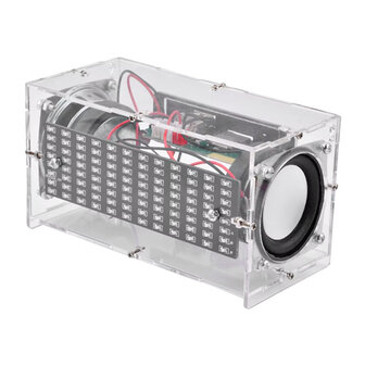DIY Bluetooth Speaker Kit met LED Licht &ndash; Transparante Behuizing &ndash; Geluidsgestuurde Muziekvisualisatie &ndash; 5