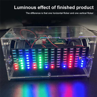 DIY Bluetooth Speaker Kit met LED Licht &ndash; Transparante Behuizing &ndash; Geluidsgestuurde Muziekvisualisatie &ndash; 5