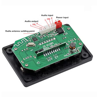 Bluetooth 5.0 MP3 Radio Decoder Module &ndash; USB, TF, AUX, FM &amp; Afstandsbediening