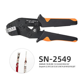 Krimptang SN-2549 &ndash; Professionele Tang voor Dupont, JST en XH-Connectoren