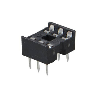 IC Socket DIP6 &ndash; 6 Pins &ndash; DIP IC Voet &ndash; 1 Stuk