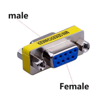 Gender Changer DB9 M/F &ndash; Seri&euml;le Verloopadapter Mannetje naar Vrouwtje