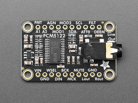PCM5122 I2S DAC  &ndash; Stereo Line-Level Output (3,5 mm jack) Adafruit 6421