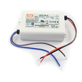 Mean Well APV-35-5 &ndash; AC/DC Voedingsmodule 5 V / 35 W