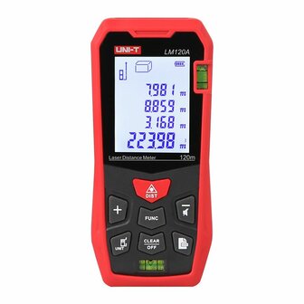UNI-T LM120A Laser Afstandsmeter &ndash; 120 meter &ndash; Professionele Laser Distance Meter