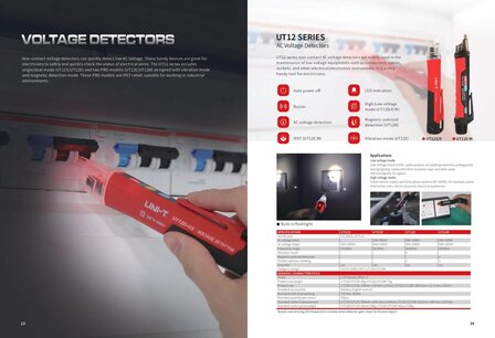 UNI-T UT12D-EU AC Spanningzoeker &ndash; CAT IV 1000 V &ndash; Contactloos