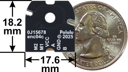 Pololu 5660 &ndash; Magnetische Encoder Set voor 20D mm Metaal&shy;motoren &ndash; 20 CPR &ndash; Top-Entry Connector
