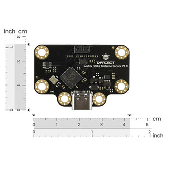 DFRobot SEN0628 &ndash; 8&times;8 ToF 3D Afstandssensor &ndash; I2C/UART &ndash; 3,5 m Bereik &ndash; 60&deg; FOV