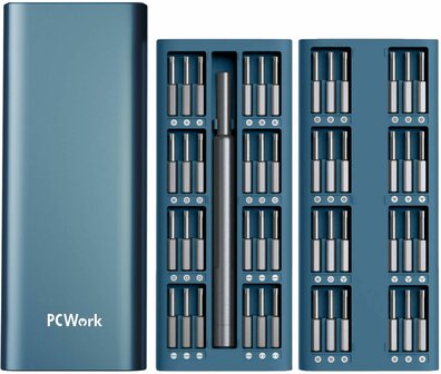 PCW08B Premium Precision Tool Set &ndash; 48-delig &ndash; PCWork - Mini-Schroevendraaierset