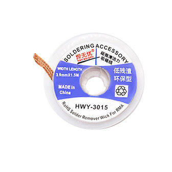 Desoldeer lint 3 mm 1,5 meter soldeerlitze HWY 3015 voor soldeer verwijderen