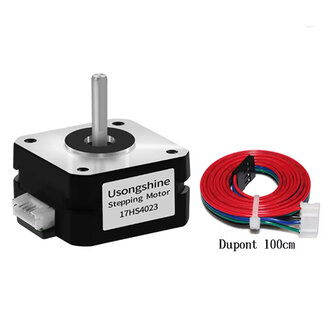 17HS4023 NEMA17 stappenmotor 42x42x23mm 2 fase 4,1V 1,0A met kabel