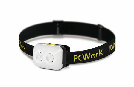 PCW12C LED hoofdlamp 380 lumen USB C oplaadbaar met warm wit koud wit focus en flood IPX4
