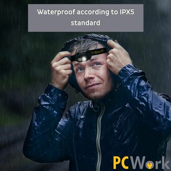 PCW12A LED Hoofdlamp Hybride Oplaadbaar 200 Lumen USB C IPX5