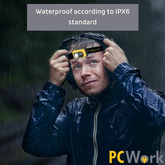 PCW12D LED Hoofdlamp Professional IPX6 300 Lumen op 3 AAA batterijen