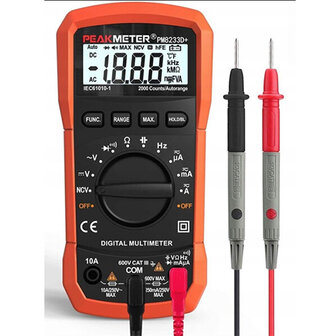 Elektrische draagbare automatische digitale multimeter met hoge precisie, multifunctioneel PEAKMETER PM8233D+