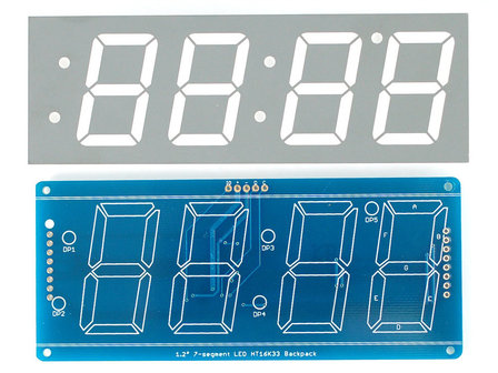 1.2 inch 4-Digit 7-Segment Display w/I2C Backpack - Yellow  Adafruit 1269