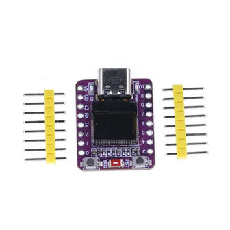 ESP32-C3 OLED Development Board met 0.42 Inch OLED Module WiFi Bluetooth &ndash; Type Paars