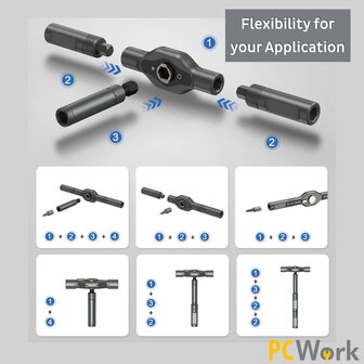 PCWork PCW08K Precision Ratchet Set 42-in-1 Magnetic Screwdriver Kit