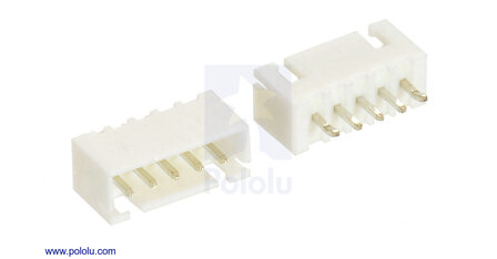 Pololu 2720 2.5 mm JST XH-Style Shrouded Male connector: 5-Pin, Straight (2-Pack)