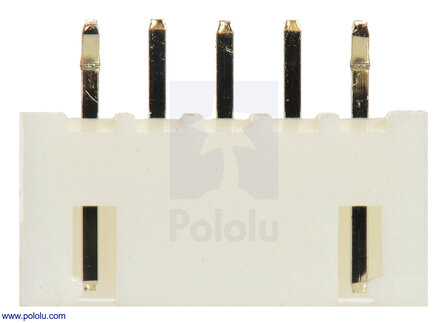 Pololu 2720 2.5 mm JST XH-Style Shrouded Male connector: 5-Pin, Straight (2-Pack) productafbeelding 4