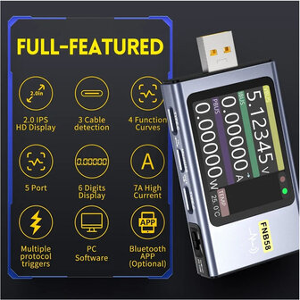 FNIRSI FNB58 BT USB Fast Charge Tester