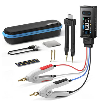FNIRSI LCR-ST2 Plus 100K LCR ESR Meter 2-in-1 Digital Tweezers Bridge