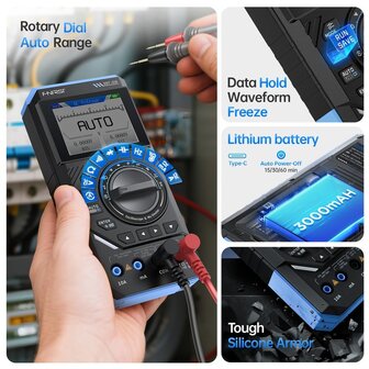 FNIRSI DST-210 Handheld 3-in-1 Multimeter Oscilloscoop en Signaalgenerator