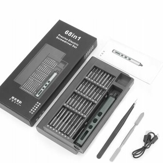 68-in-1 Elektrische Precisieschroevendraaierset met 64 Bits en Accessoires
