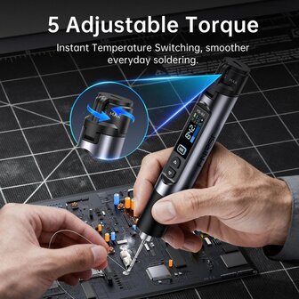 FNIRSI HS-03 Draadloze Soldeerbout met 18650 Accu en USB-C