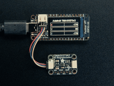 TMAG5273 A2 3D Hall-effect Magnetometer &plusmn;133/&plusmn;266mT &ndash; STEMMA QT / Qwiic &ndash; Adafruit 6490