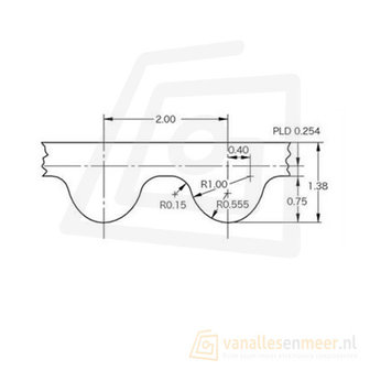 GT2-6-400 tandriem belt gesloten aandrijfriem 3d-printer