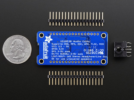 VS1053 + MicroSD Breakout - MP3/WAV/MIDI/OGG Play + Record - v4   Adafruit 1381