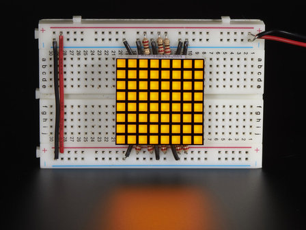 1.2 inch 8x8 Matrix Square Pixel - Yellow  Adafruit 1819