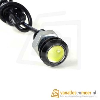 3 watt Eagle Eye led Zwart 12v  2-stuks