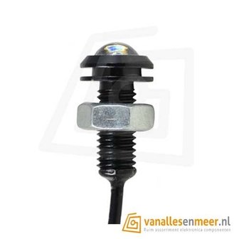 3 watt Eagle Eye led Zwart 12v  2-stuks