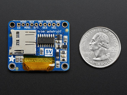 OLED Breakout Board - 16-bit Color 0.96 inch w/microSD holder  Adafruit 684