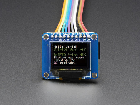 OLED Breakout Board - 16-bit Color 0.96 inch w/microSD holder  Adafruit 684