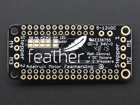 DC Motor + Stepper FeatherWing Add-on For All Feather Boards Adafruit 2927