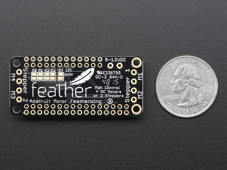 DC Motor + Stepper FeatherWing Add-on For All Feather Boards Adafruit 2927