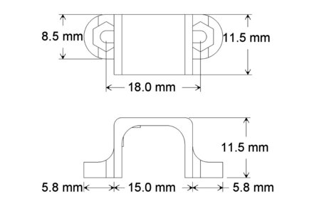 Micro Metal Gearmotor Bracket Pair - Black  Pololu 989