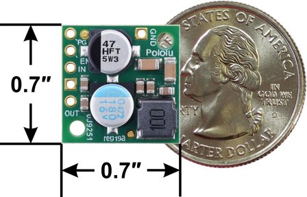 7.5V, 2.4A Step-Down Voltage Regulator D24V22F7 Pololu 2860