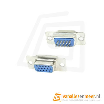 DB15 VGA connector Female connector 3-rijen