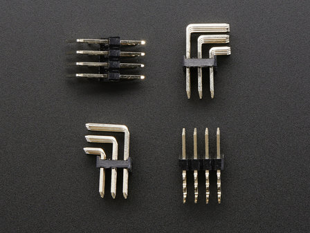 3x4 Right Angle Male Header - 4 pack  Adafruit 816