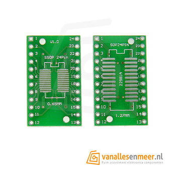 SMT Breakout PCB voor SOIC-24 of TSSOP-24